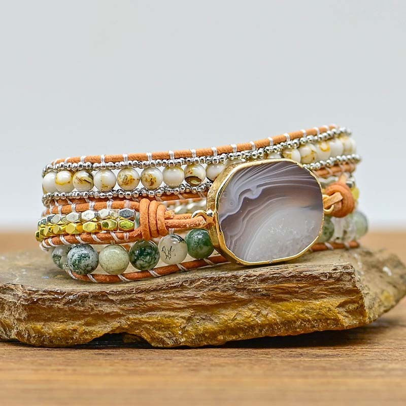 Bracelet Agate Équilibre – Élégance Naturelle pour Tous