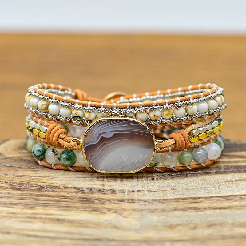 Bracelet Agate Équilibre – Élégance Naturelle pour Tous