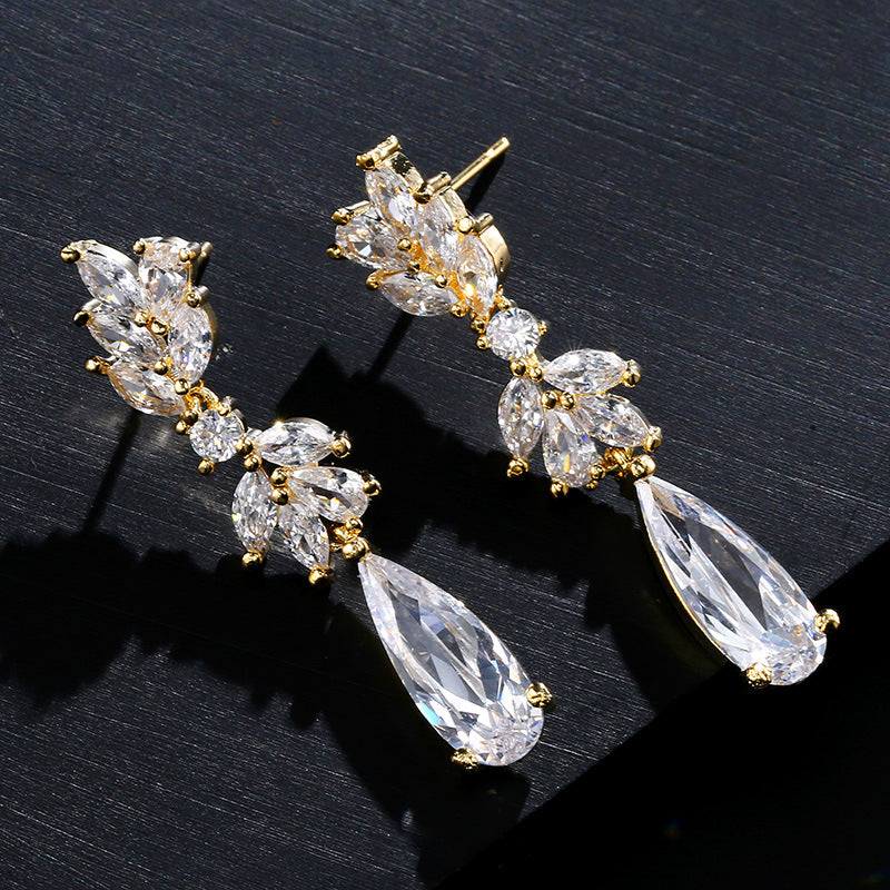 ZAKOL-Boucles d'oreilles en forme de fleur,