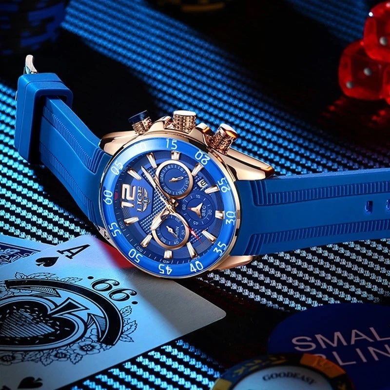 Montre pour Homme, Étanche et Multifonctions Quartz