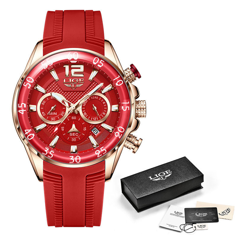 Montre pour Homme, Étanche et Multifonctions Quartz