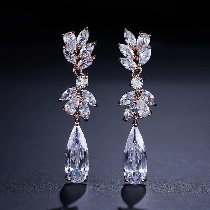 ZAKOL-Boucles d'oreilles en forme de fleur,