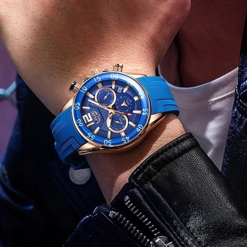 Montre pour Homme, Étanche et Multifonctions Quartz