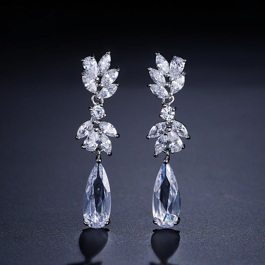 ZAKOL-Boucles d'oreilles  en forme de fleur,
