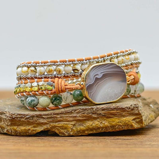 Bracelet Agate Équilibre – Élégance Naturelle pour Tous