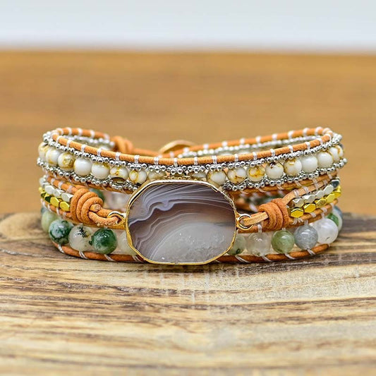 Bracelet Agate Équilibre – Élégance Naturelle pour Tous