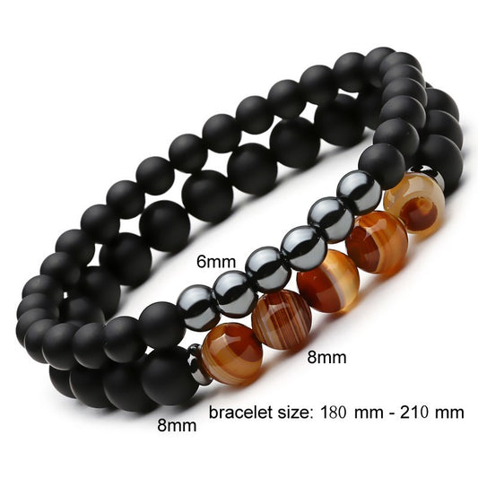 Bracelets Mantra, Pierre Naturelle (Lot de 2)